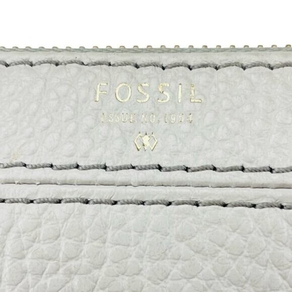 FOSSIL Tiegan Clutch Pebbled Leather Wallet Zip Around - Picture 3 of 6